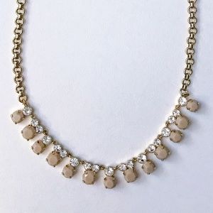 Jcrew Rhinestone necklace with matte jewels